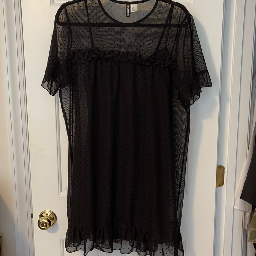 Baby Doll sheer dress with lining